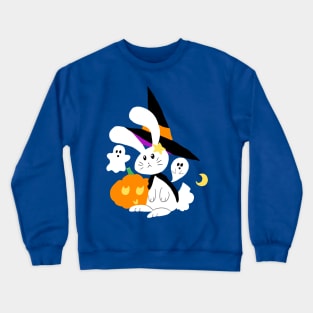 Halloween Witch Bunny Crewneck Sweatshirt